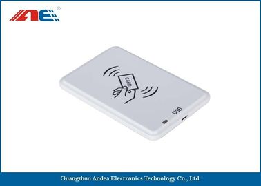 Biały HF Czytnik RFID USB do pasywnych tagów RFID Obsługuje algorytm antykolizyjny